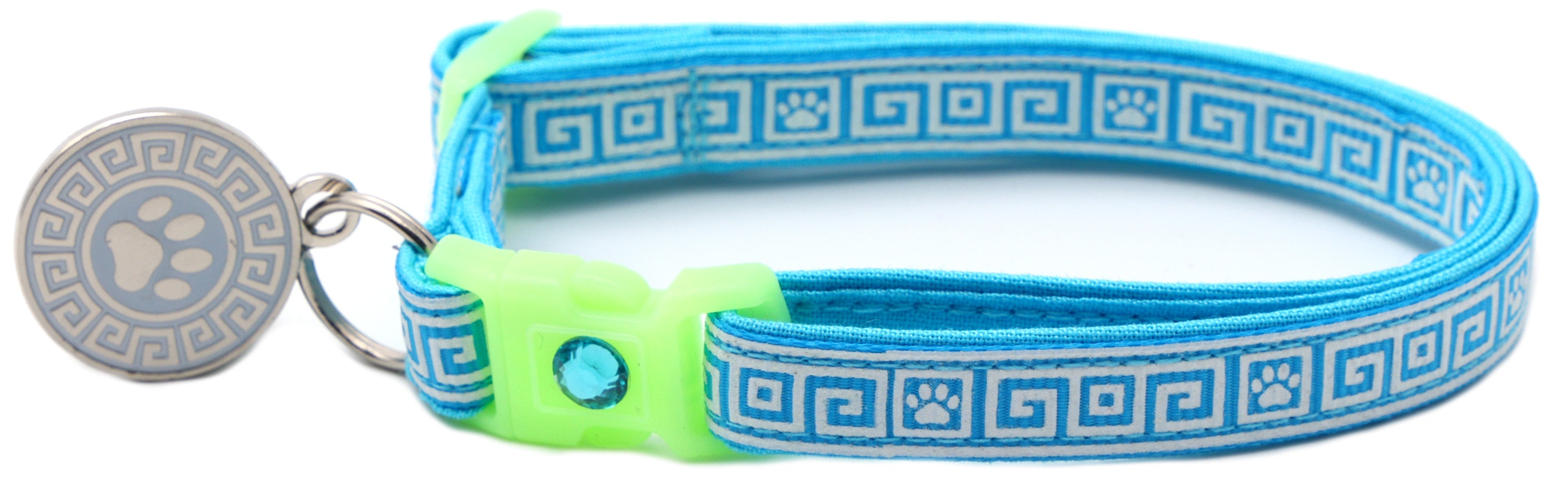 Greek Key Breakaway Cat Collar