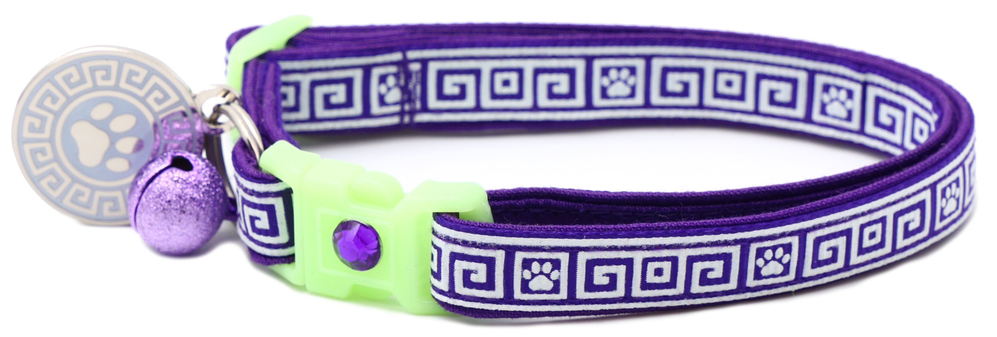 Greek Key Breakaway Cat Collar